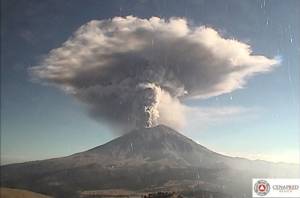 Popocatépetl lanza dos fumarolas; alertan caída de ceniza en Puebla