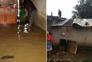 Remolino y desbordamiento afectan casas en Chignahuapan y Esperanza; seguirá lloviendo