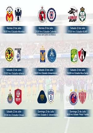Liga MX: Conoce los horarios y partidos de la Jornada 1
