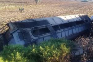 Descarriló tren en Ciudad Serdán