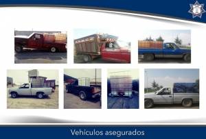 Decomisan más de 7 mil litros de combustible robado y camionetas en Puebla