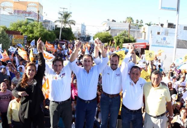 Moreno Valle hace campaña con los candidatos de... Sinaloa