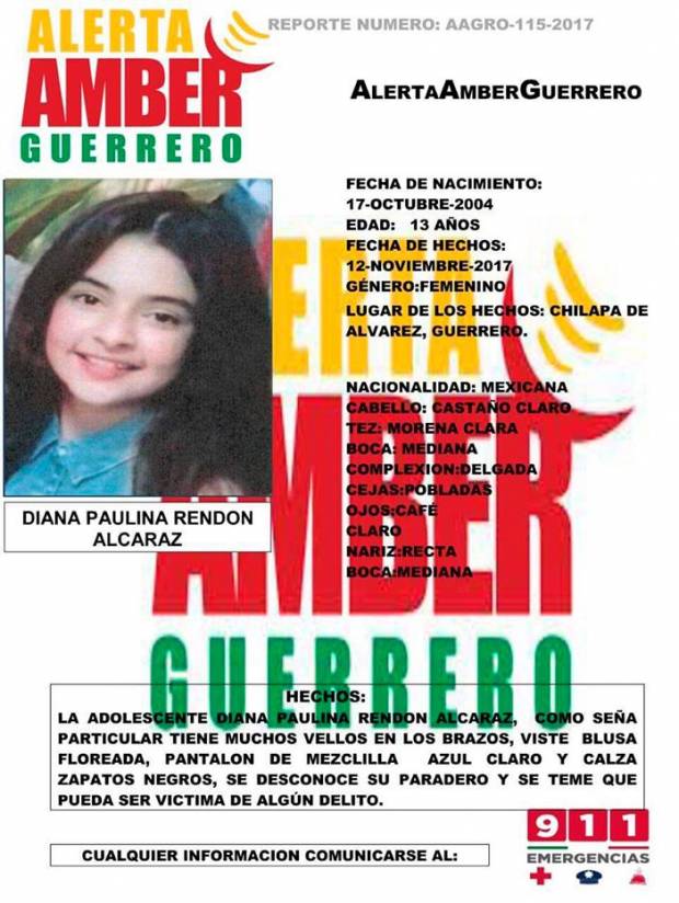 Encuentran muerta a adolescente de 13 años desaparecida en Guerrero