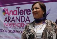 Ana Teresa Aranda se olvida de criticar al PRI en su arranque de campaña