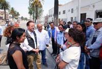 Luis Banck supervisa rehabilitación integral del barrio El Alto