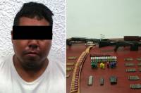 Policía de Puebla detiene al principal traficante de armas de Acatlán