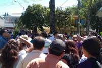 Cientos de vecinos de Amalucan se manifestaron a favor del parque