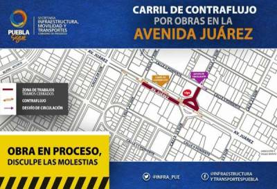Nuevos cierres viales por remodelación de la avenida Juárez