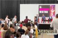 VIDEO: Lorenzo Córdoba fue increpado por docente en la Ibero Puebla