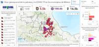 Quinta ola COVID-19 golpea a la mitad de municipios de Puebla con casos en activo