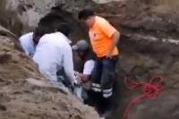 Muere hombre sepultado por alud de tierra en obras de drenaje de Ciudad Serdán