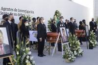 FOTOS: Rinden homenaje a los tres agentes ministeriales asesinados en Tecamachalco
