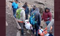 Rescatan a montañista tras caía en el Pico de Orizaba
