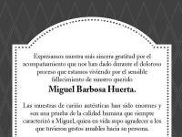 Familia Barbosa Orozco agradece muestras de cariño tras muerte del ex gobernador