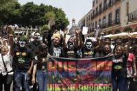 Sonideros se manifestaron en el centro de Puebla; quieren permisos para bailes