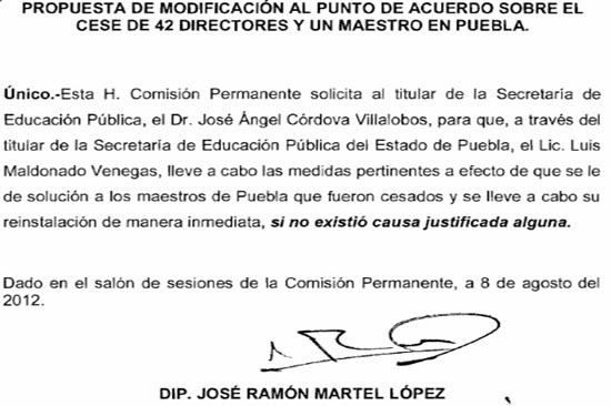 Maestros despedidos por la SEP consiguen apoyo del Congreso de la Unión