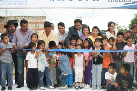 San Andrés Cholula inauguró adoquinamiento en la junta auxiliar de Tonanzintla