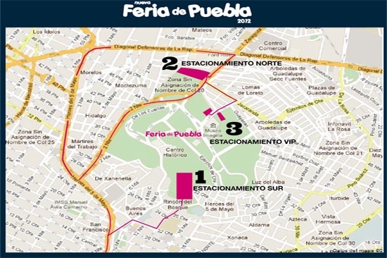 Feria de Puebla 2012, conoce rutas de acceso y zonas de estacionamiento