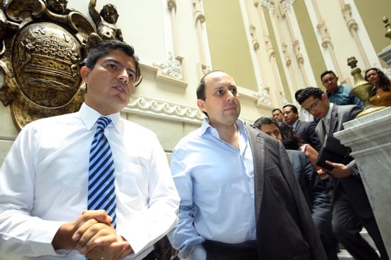 Eduardo Rivera y Fernando Manzanilla en reunión para seguridad