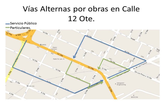 San Pedro Cholula, conoce vías alternas por pavimentación de la calle 12 Oriente