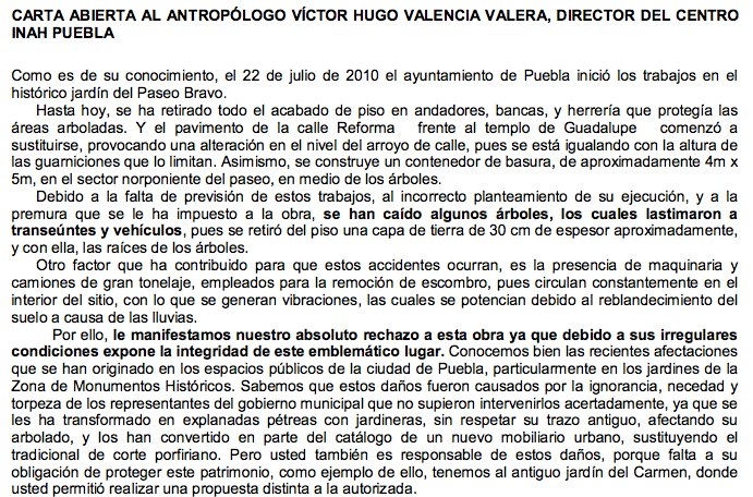 Especialistas exigen al INAH detener las obras del Paseo Bravo