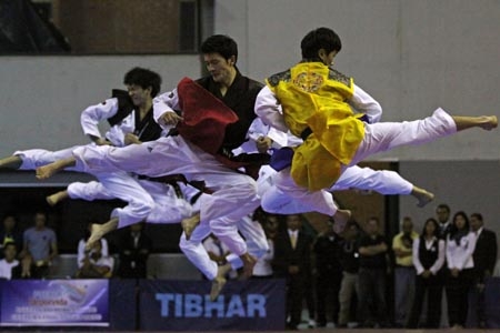Equipo coreano de Kukkiwon de Tae Kwon Do se presentó en Puebla