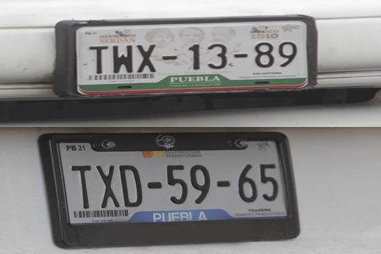 Cambio de placas en Puebla costaría 970 pesos en 2012