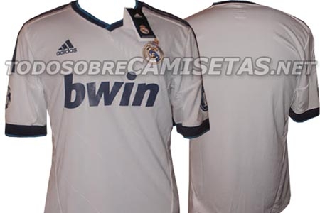 Real Madrid, filtran playera para 2012 en internet