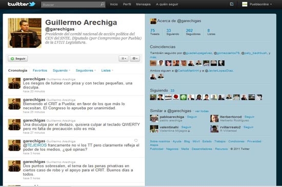 El maestro y diputado Guillermo Aréchiga escribe con faltas de ortografía en Twitter