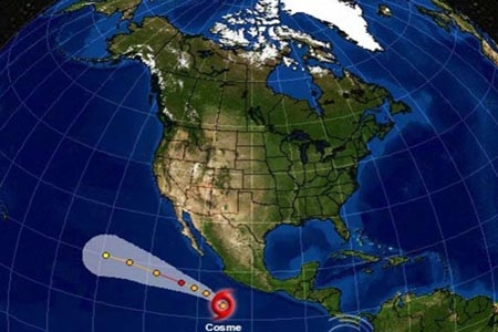 Tormenta “Cosme” avanza y se aleja de costas mexicanas
