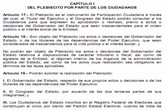 Plebiscito en Puebla: Ejecutivo no está obligado a acatar resultado