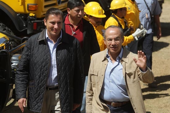 Felipe Calderón y Moreno Valle de luna de miel