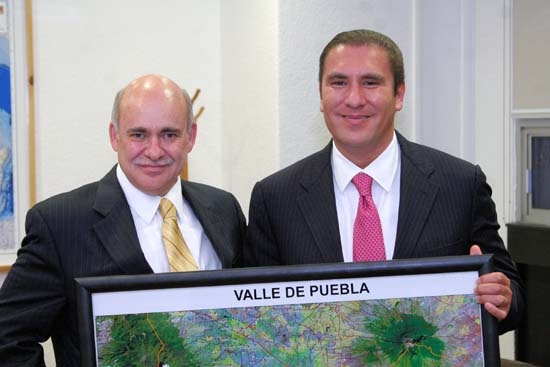 Moreno Valle y director del INEGI acordaron crear el Centro Geoespacial