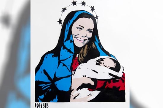Kate Middleton, retratada como la Virgen María