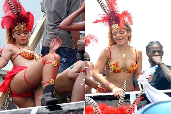 Rihanna se une al carnaval de Barbados