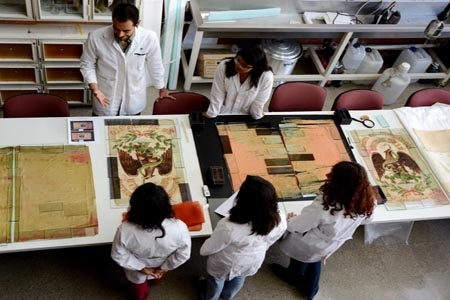 INAH restauró bandera constitucionalista que perteneció a brigadas de Francisco Villa