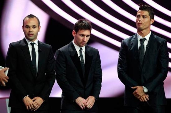 Messi, Ronaldo e Iniesta, candidatos al Balón de Oro 2012