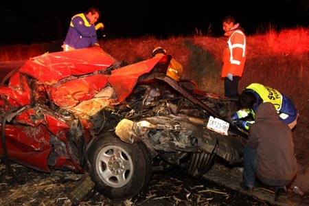 Accidente en la carretera Puebla-Perote, un muerto y un herido