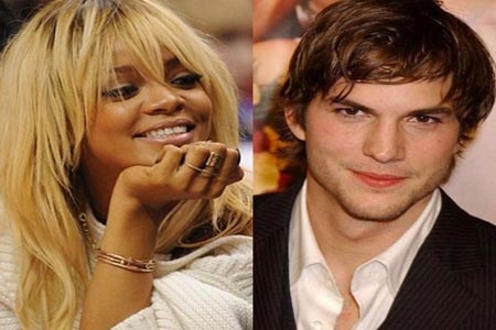 Rihanna pasó la noche con Ashton Kutcher