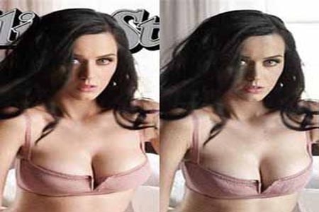 Katy Perry, antes y después de Photoshop