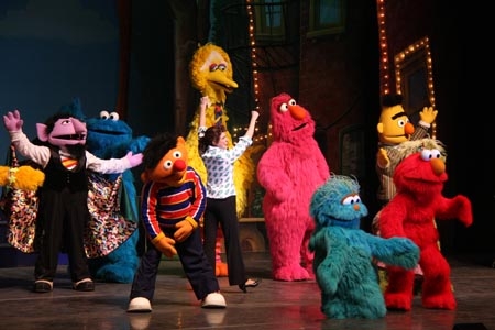 Elmo y sus amigos de Plaza Sésamo en Puebla