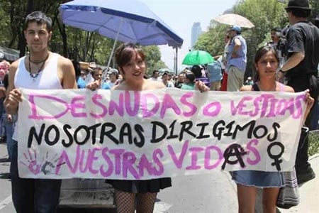 La Marcha de las Putas en el DF