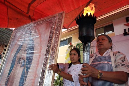 La Antorcha Guadalupana 2012 llegó a Puebla