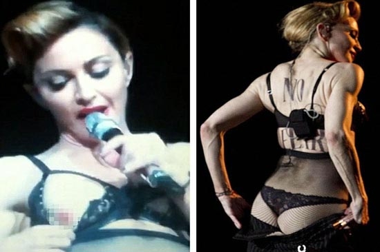 Madonna presume tanga en concierto