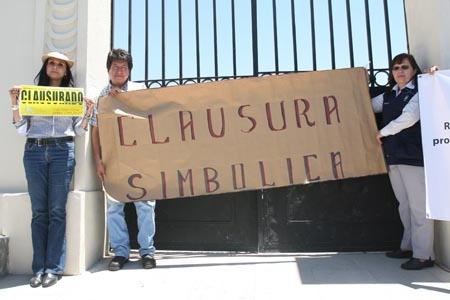 Sindicalizados del INAH clausuran simbólicamente obras en Los Fuertes