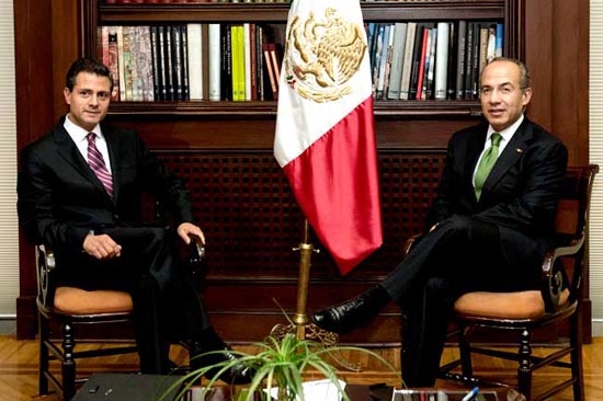 Calderón y Peña Nieto inician transición “ordenada” y “transparente”