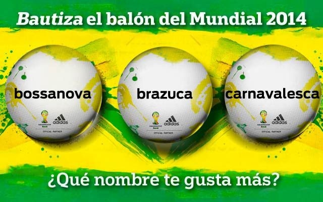 Brasil busca nombre al balón del Mundial 2014