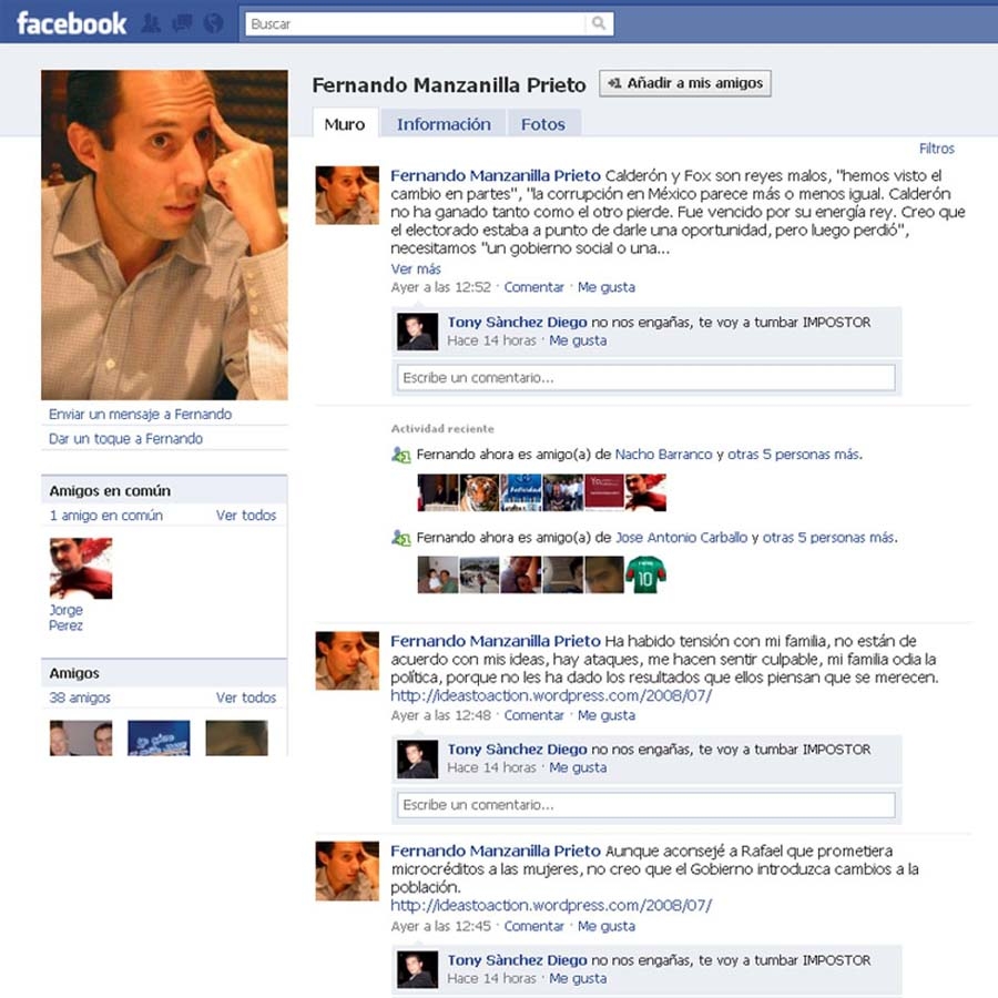 Suplantan identidad de Fernando Manzanilla en Facebook y atacan a Moreno Valle