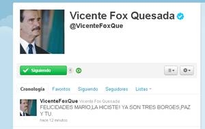 Fox se equivoca al felicitar a Vargas Llosa
