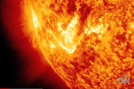 NASA captó erupción del sol